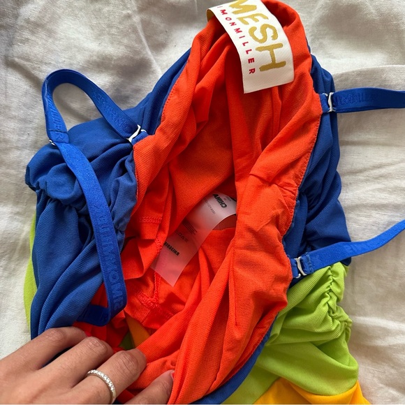 NWOT Simon Miller Mesh Daso Tank Top in Color Block Trio - Picture 12 of 14